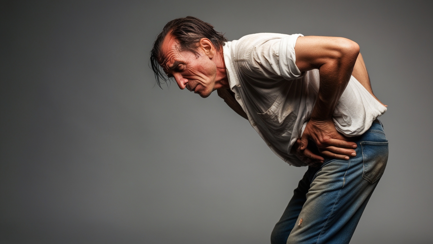 Man with low back pain