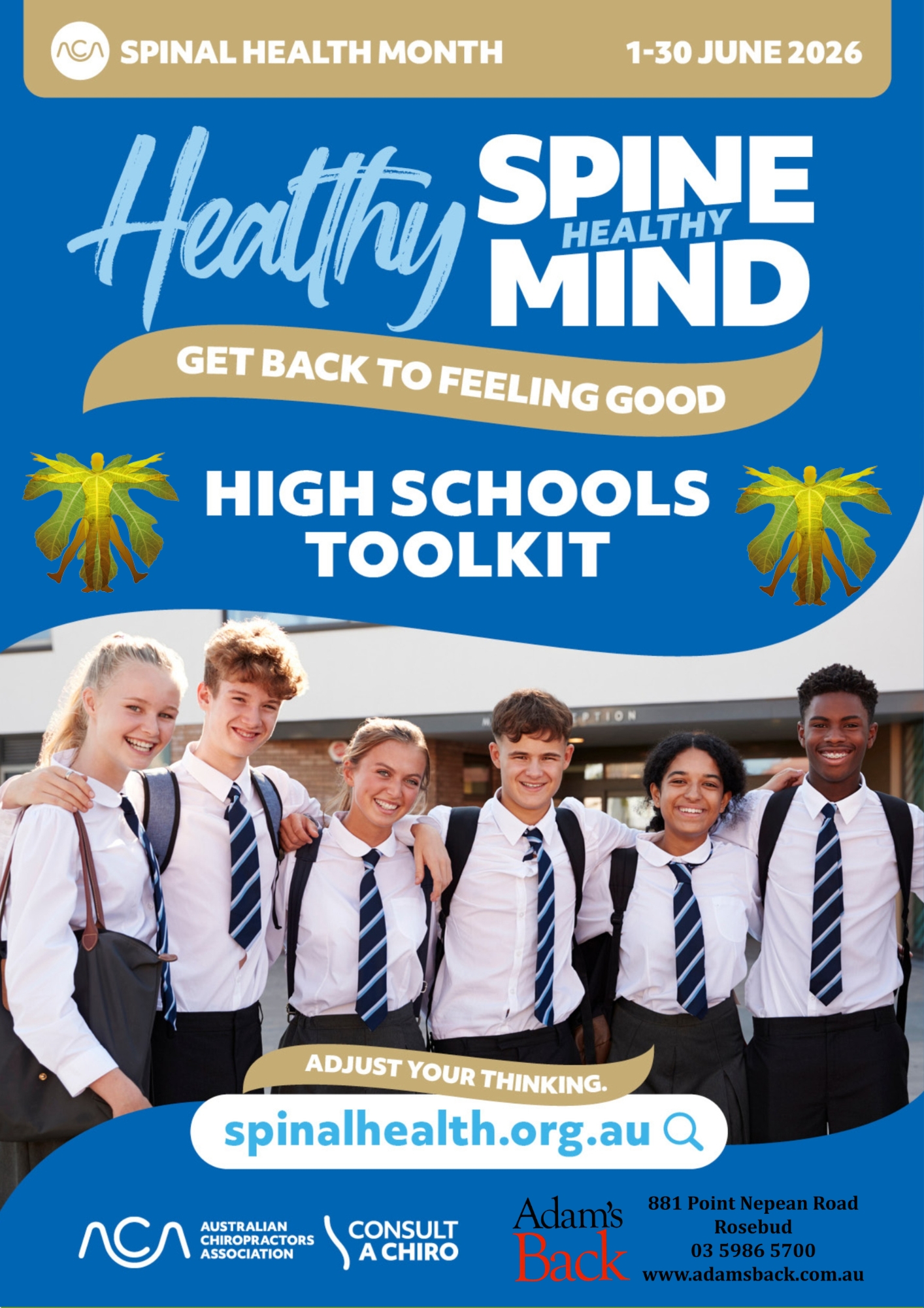 National Spinal Health Month 2026 is here, and we’re joining the movement to help young Australians understand something crucial: a healthy spine supports a healthy mind. For high school students navigating years 7-12, the habits you develop now can have lifelong impacts on your physical health, mental wellbeing, and academic success.
